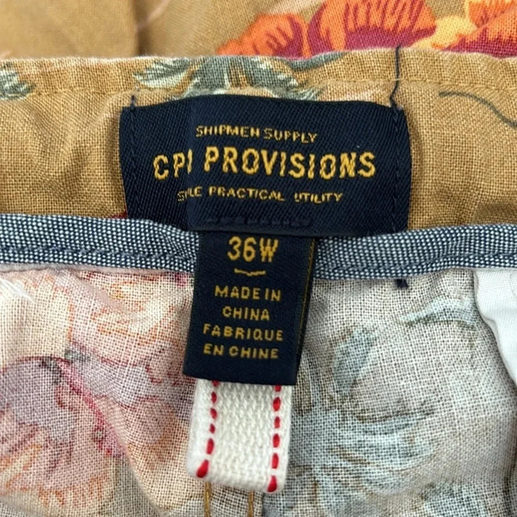 CPO Provisions men’s tan tropical 8” inseam shorts size 36 - Picture 8 of 10